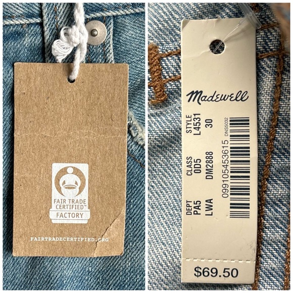 Madewell Rigid Denim Jean A-Line Mini Skirt Size 30 - Picture 10 of 15